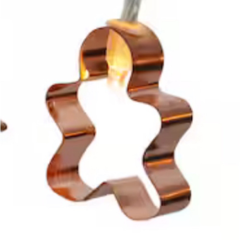 Gingerbread Man Copper String Lights